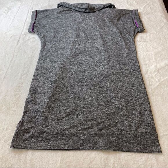 Pink Lotus Gray Cowl Neck Short Sleeve Tunic/Dress Size Medium - Picture 2 of 9
